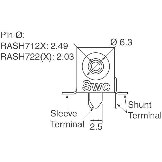 RASH712X Switchcraft Inc.  Power Connectors